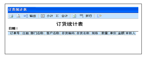 订单统计报表